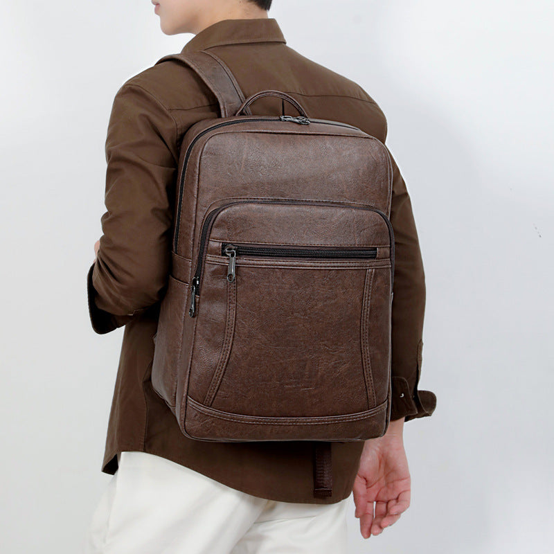 Eleganter Rucksack Aus Kunstleder mit Mehreren Fächern Brehn