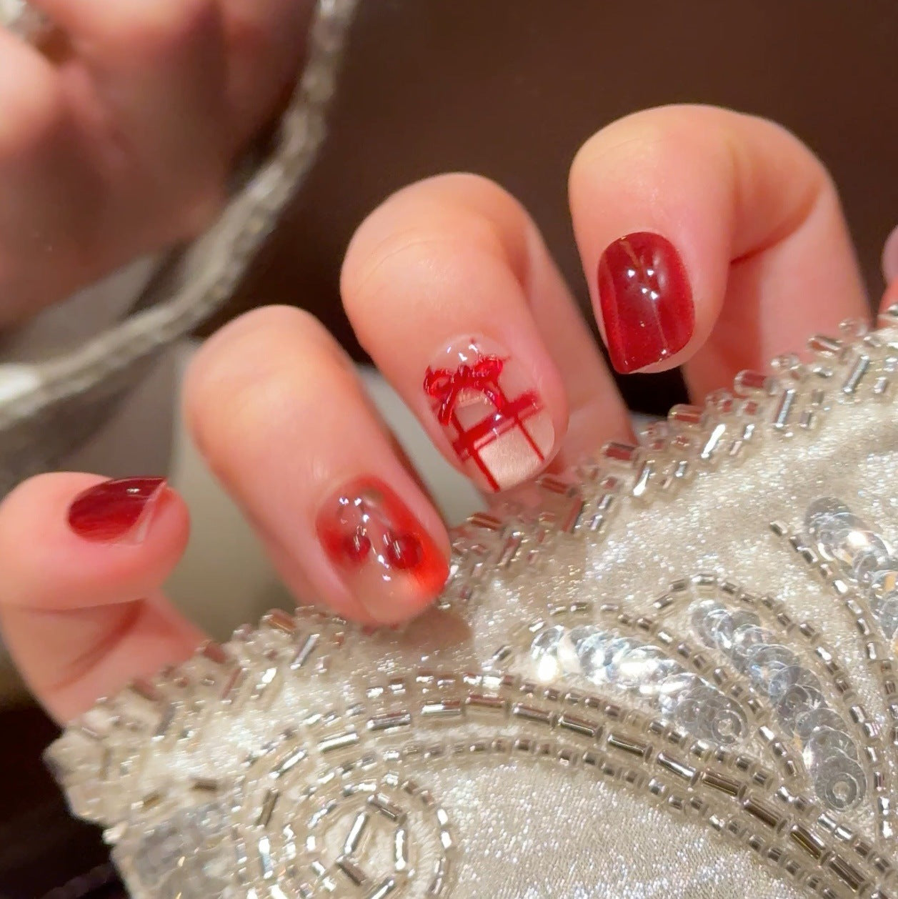 Stilvolle Press-On Nagelkunst Brehn