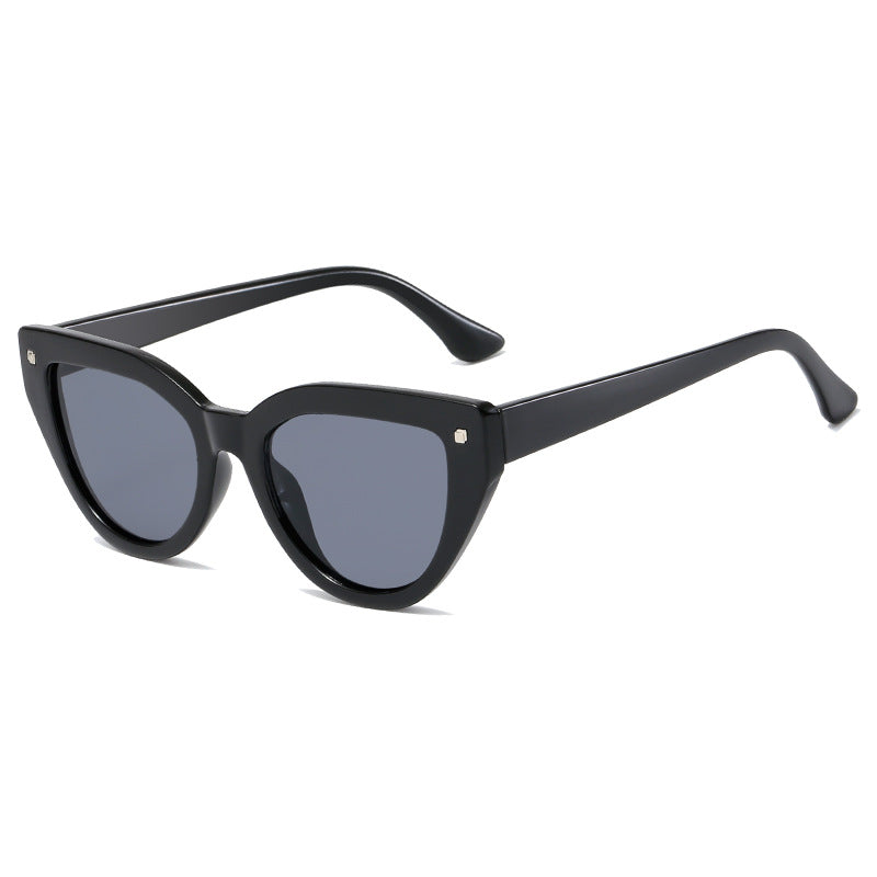 Damen Cat-Eye Sonnenbrille mit markantem Tierschrift-Muster Brehn