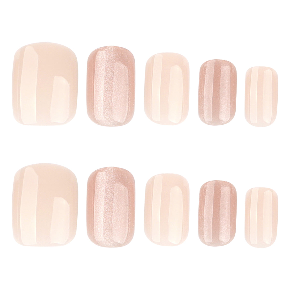 Künstliche Nagelverlängerungen mit elegantem Glitzer-Effekt Brehn