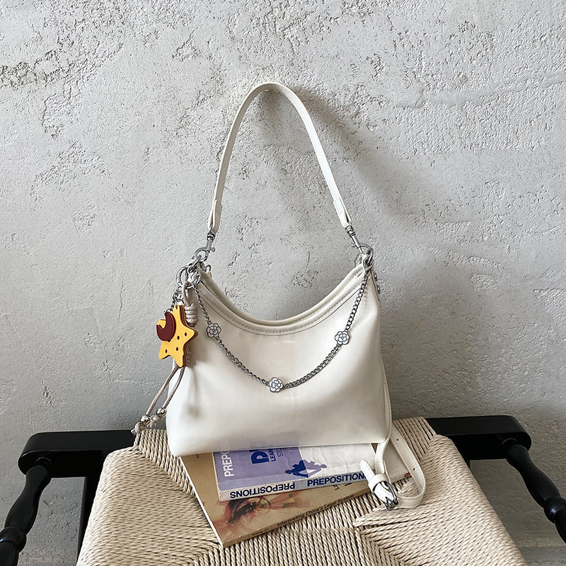 Premium-Leder-Slouch-Umhängetasche