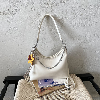 Premium-Leder-Slouch-Umhängetasche