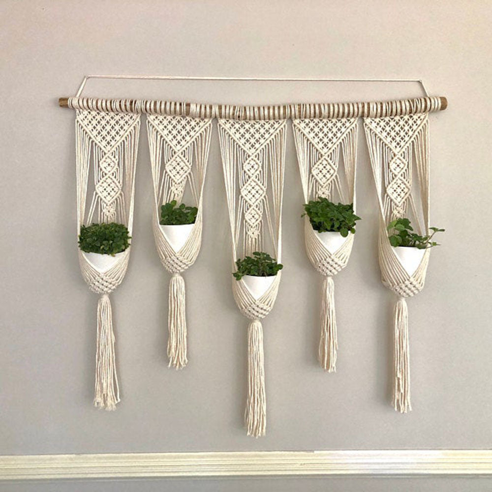 Elegante Makramee-Wandbehang mit komplizierten Details