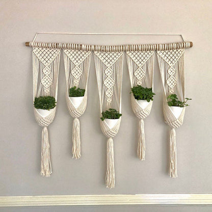 Elegante Makramee-Wandbehang mit komplizierten Details