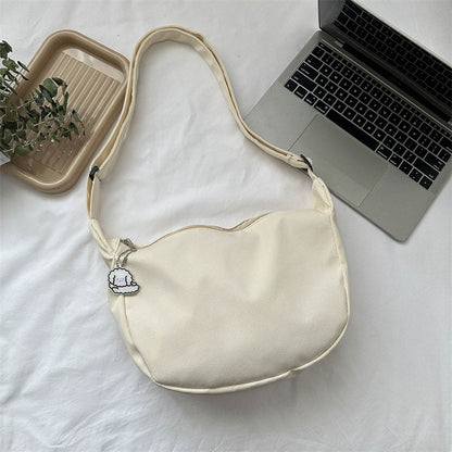 Lässige Stoff Schultertasche