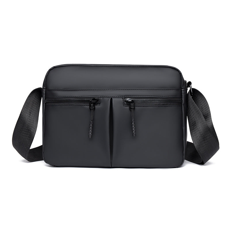 Schlanke Utility Crossbody Bag mit doppeltem Reißverschluss Brehn