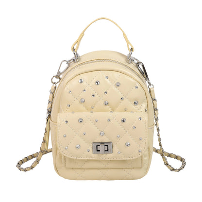 Quilted Mini-Rucksack mit Strass-Akzenten Brehn