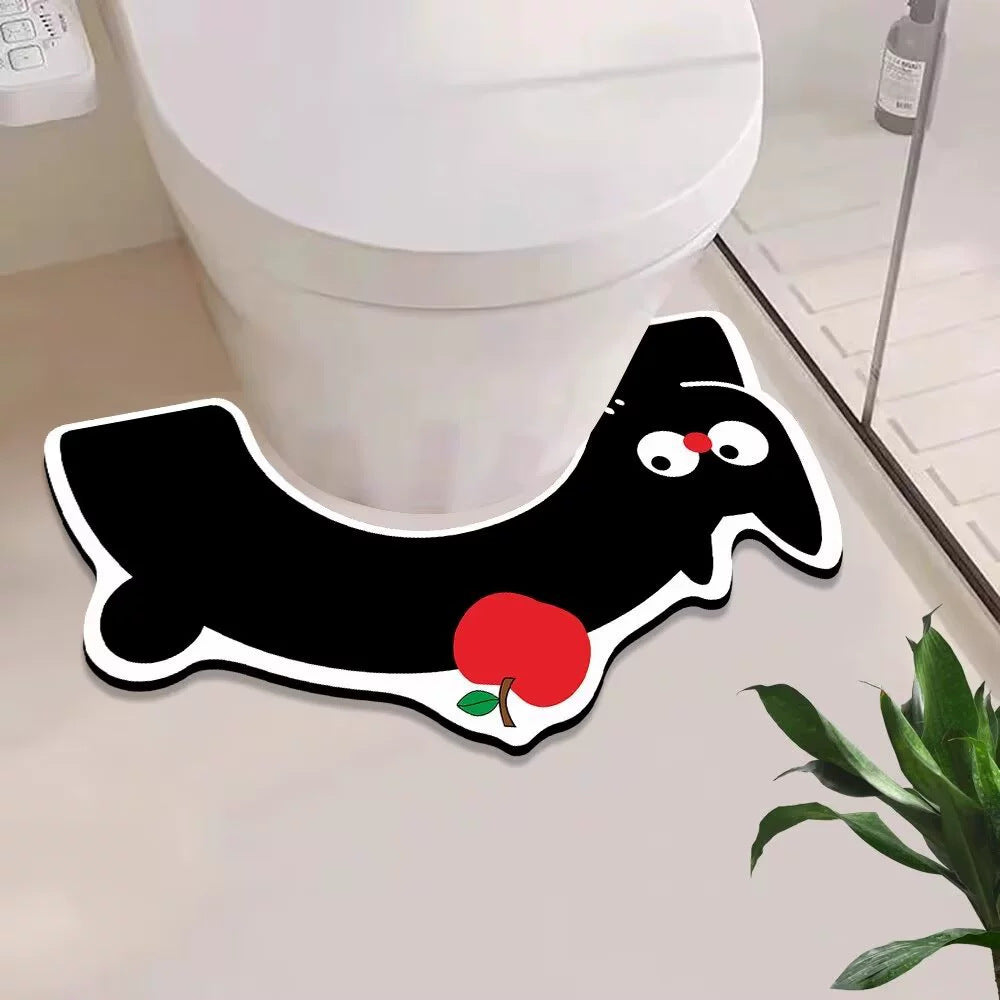 Niedliche hunde-themed Badematte