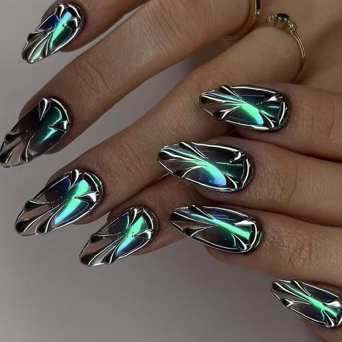 Metallic Künstlerische Nagel Verbesserungen Brehn
