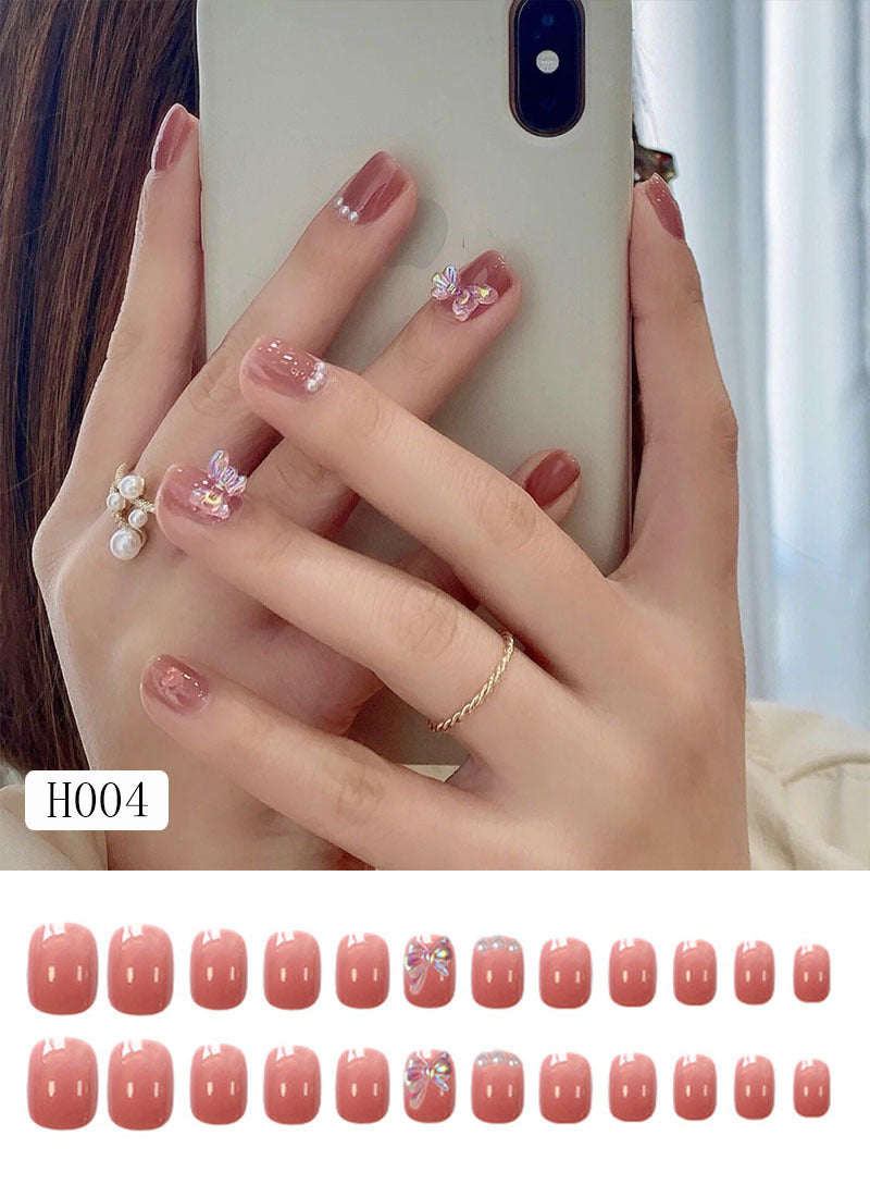 Künstliche Nagelspitzen mit Schleifen-Design Brehn