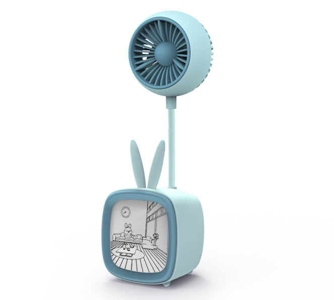 Unisex Süßes Kaninchen-Themen Wiederaufladbarer Schreibtischventilator Brehn