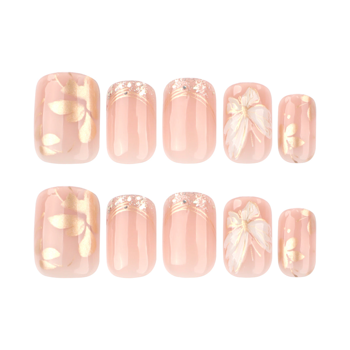 Kunstvolle Nagelgestaltung mit Blattmotiven Brehn