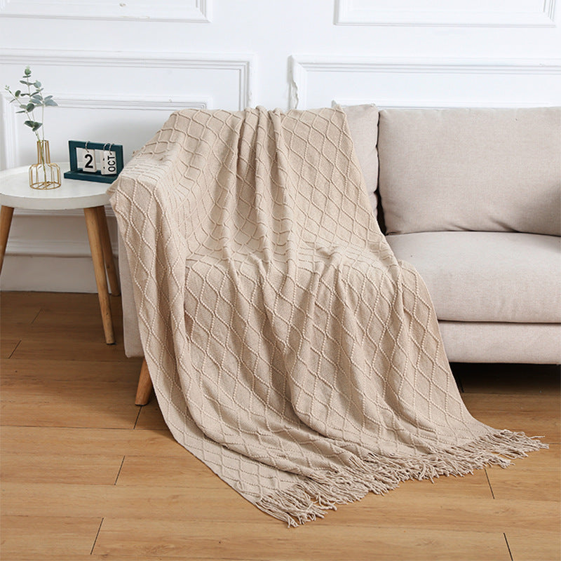 Luxuriöse Texturierte Strickwurfdecke Brehn