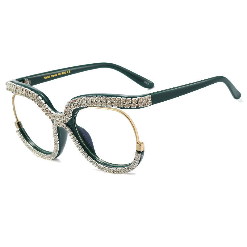 Damen Glamouröse Designer-Sonnenbrille mit funkelndem Rahmen Brehn