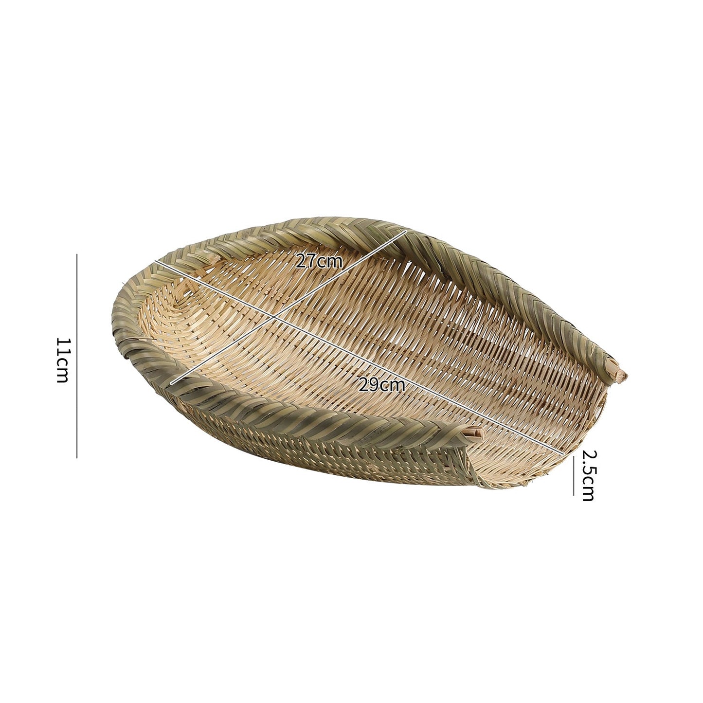 Oval handgefertigte Aufbewahrungskorb Brehn