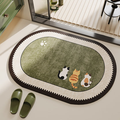 Katzen-Themen-Plüsch-Badmatte