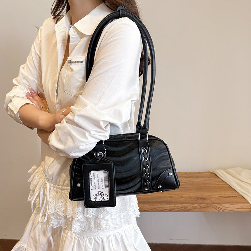 Vintage-inspirierte gesteppte Handtasche