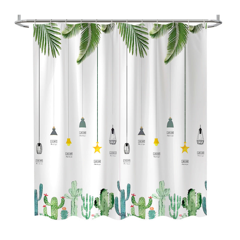 Tropisch inspirierte botanische Duschvorhang Brehn