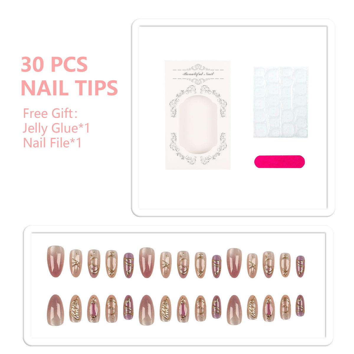 Premium Dekorativer Nagelspitzen Satz