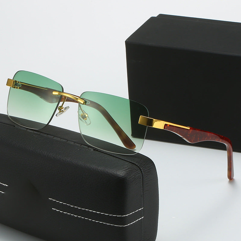 Damen modische Halbrahmenbrille mit elegantem Metall- und Kunststoffmix Brehn
