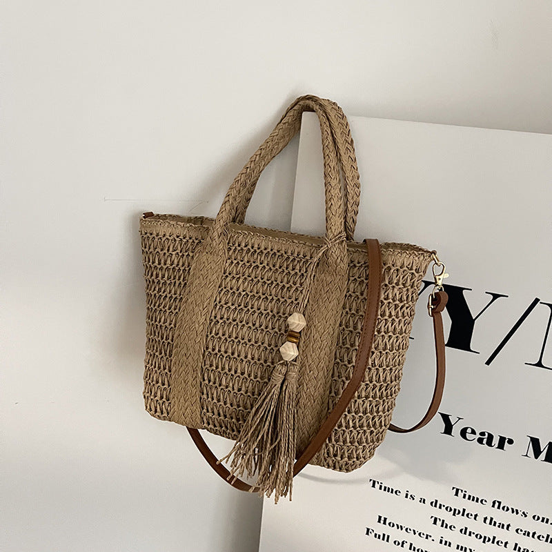 Handgewebte Strohtasche