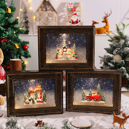 Dekoratives Weihnachtsmotiv mit Schneemännern Brehn