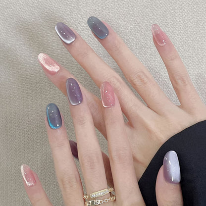 Ombre Gradient Glänzende Press-On Nägel Brehn