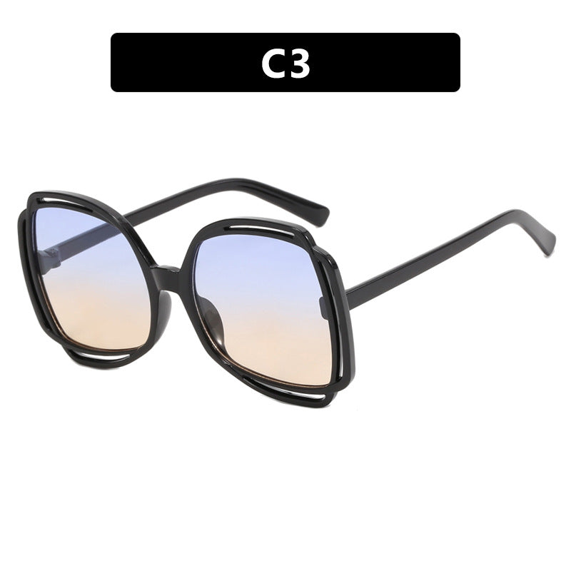 Damen oversized Sonnenbrille im modischen Retro-Design Brehn