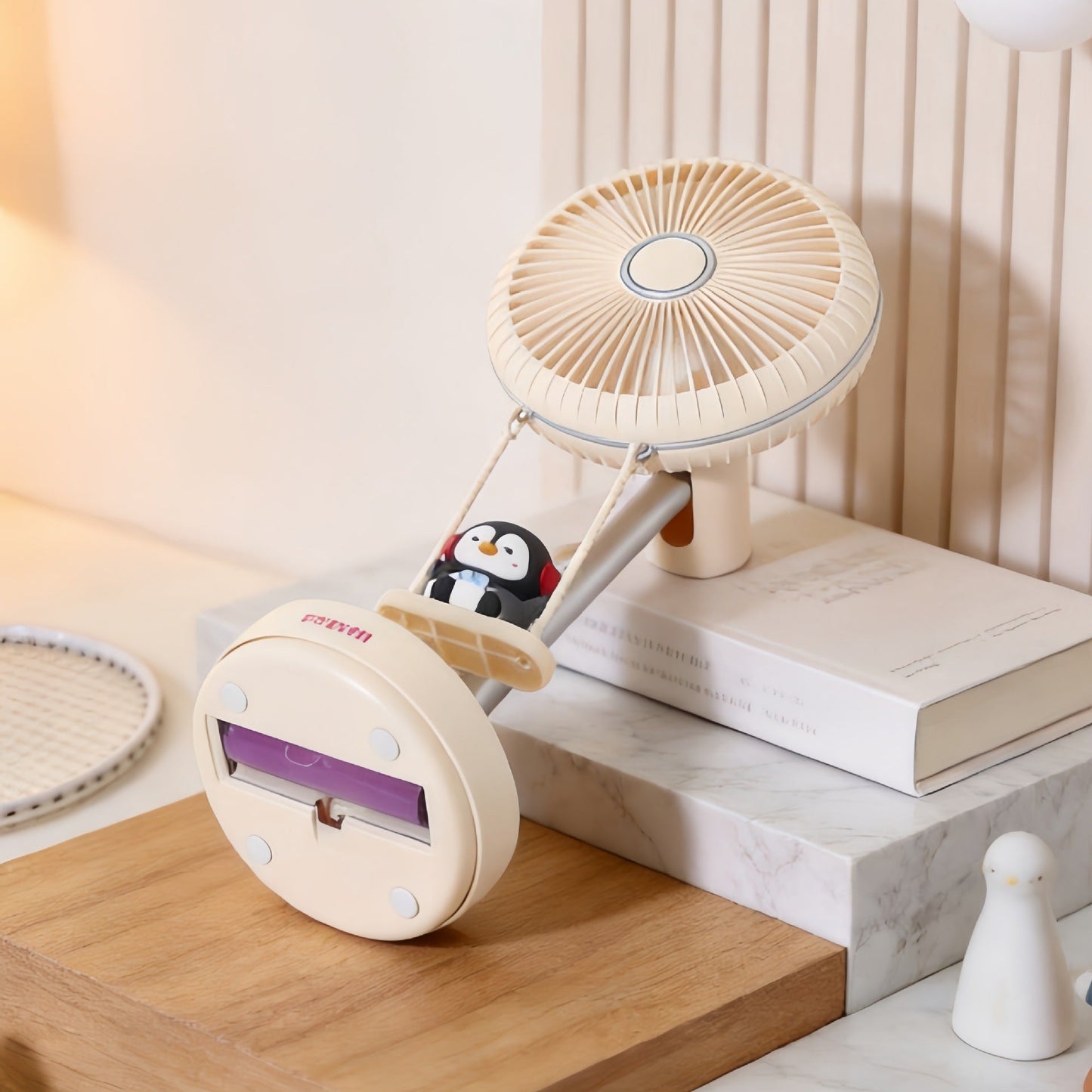 Tragbarer USB Schreibtischventilator für Damen mit süßem Design Brehn