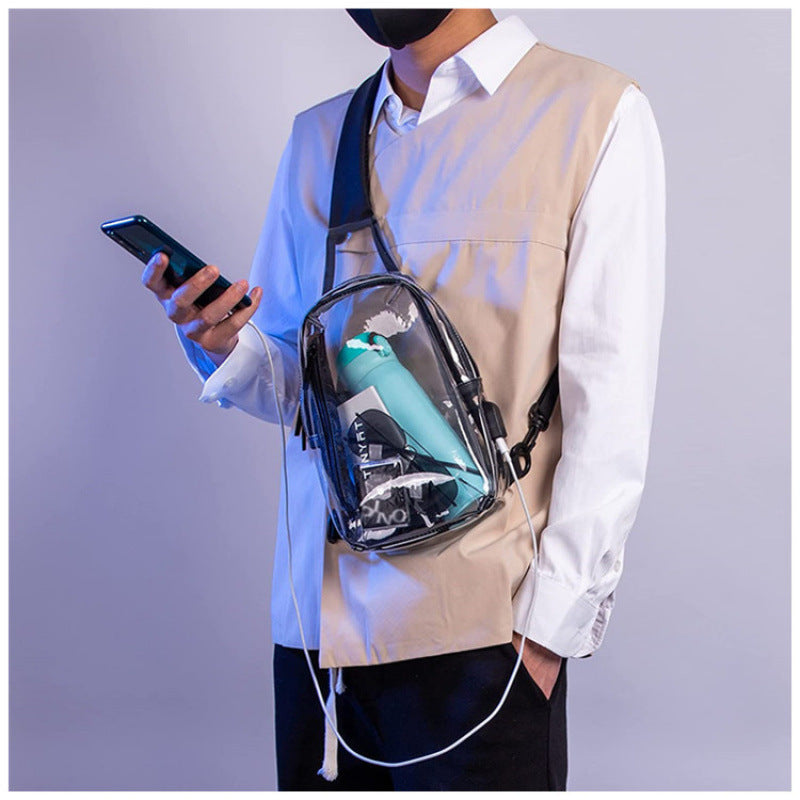 Durchsichtige Sling-Tasche mit Praktischem Mehrfachtaschen-Design Brehn