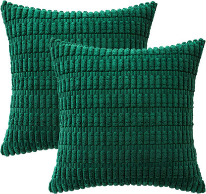 Strukturierter Chenille Quadrat Wurfkissenbezug Paar mit erhobener Gitter-Tufting