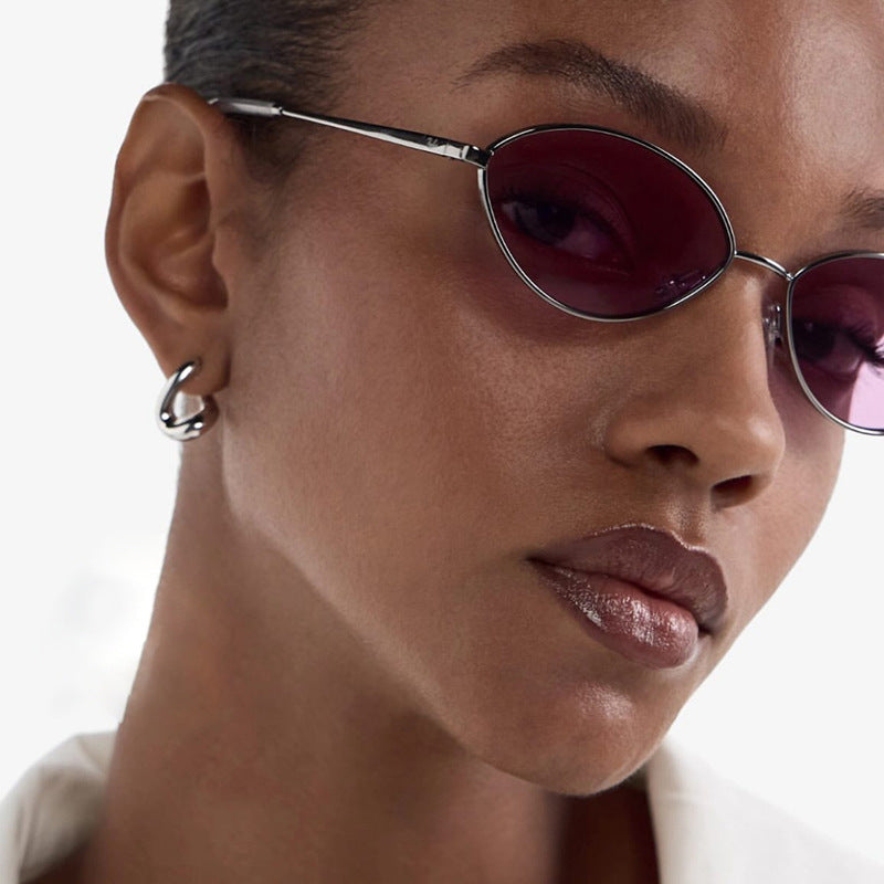 Damen modische Sonnenbrille mit ovalem Design und polarisierten Gläsern Brehn
