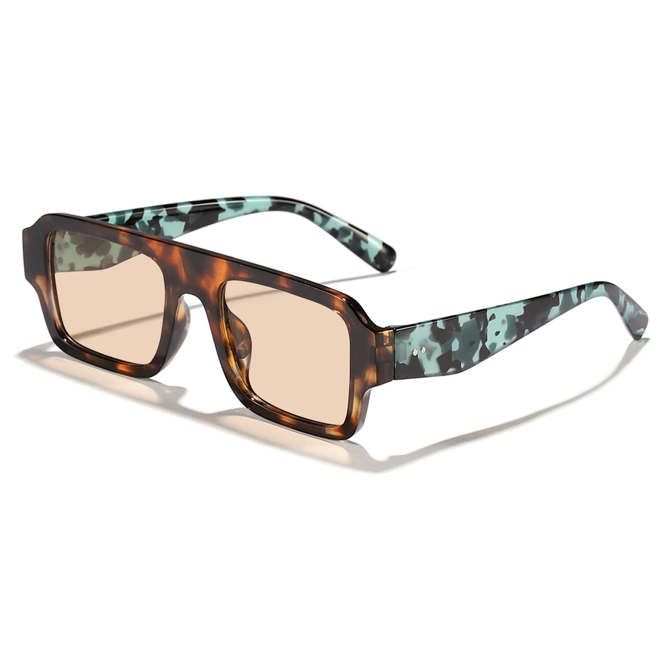 Damen moderne quadratische Sonnenbrille mit robustem Kunststoffrahmen Brehn