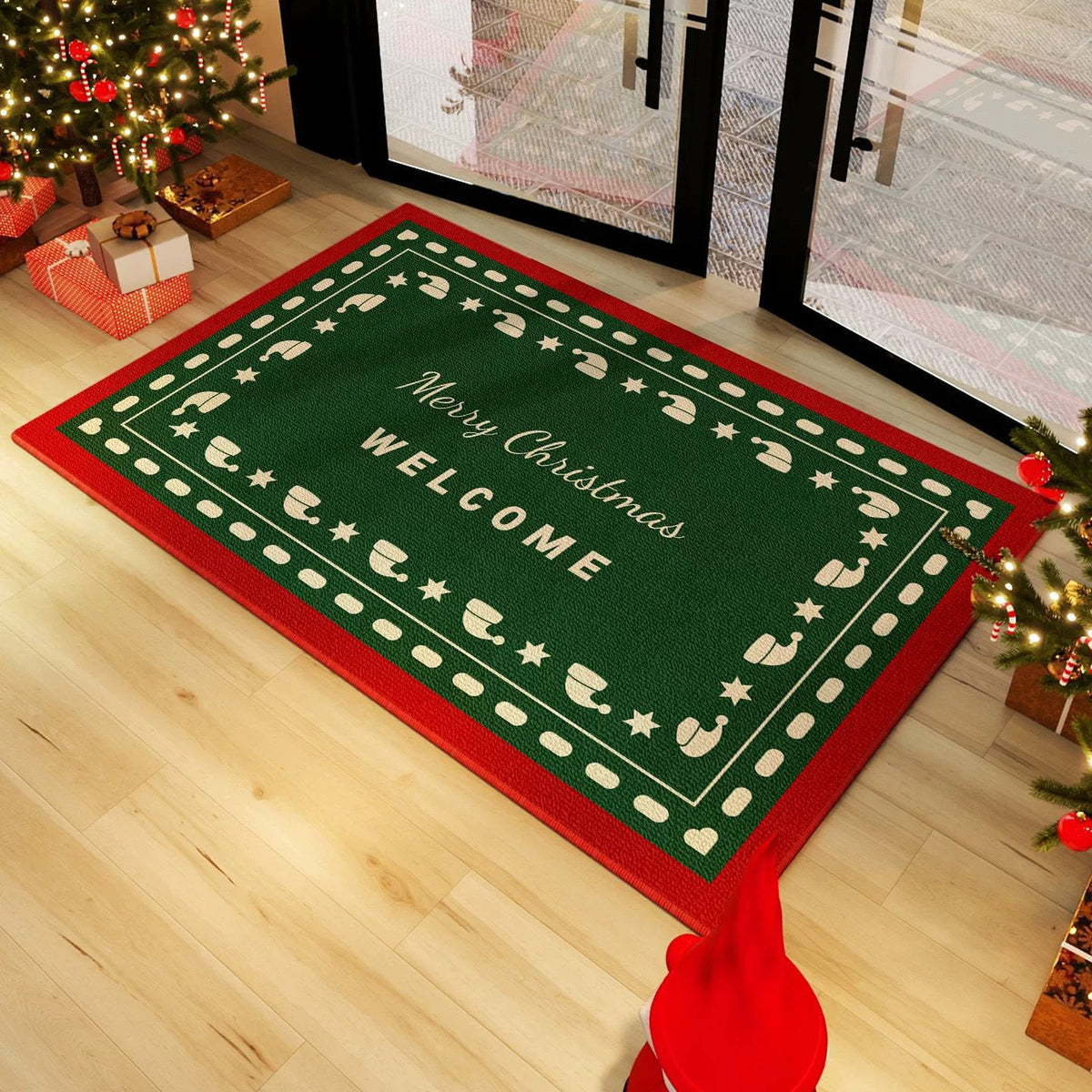 Festliche Weihnachtsbaum-Themen-Innendoormat Brehn