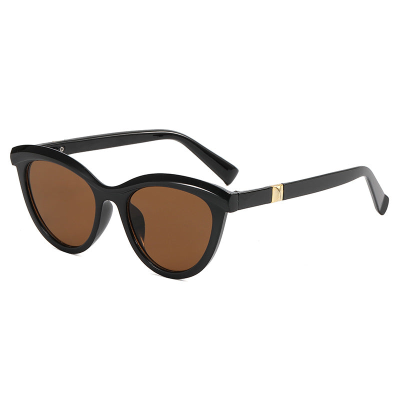 Damen elegante Cat-Eye Sonnenbrille mit stilvollem Metallrahmen Brehn