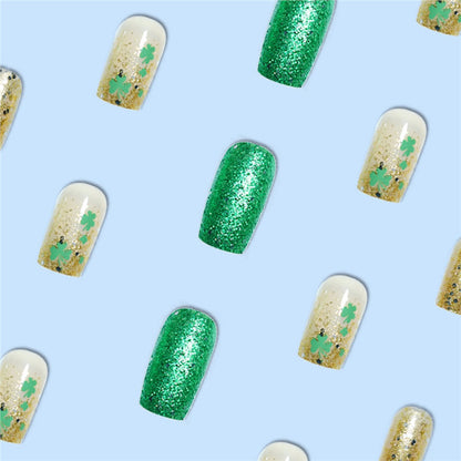 Glamouröser Festlicher Press-On Nagelset Brehn