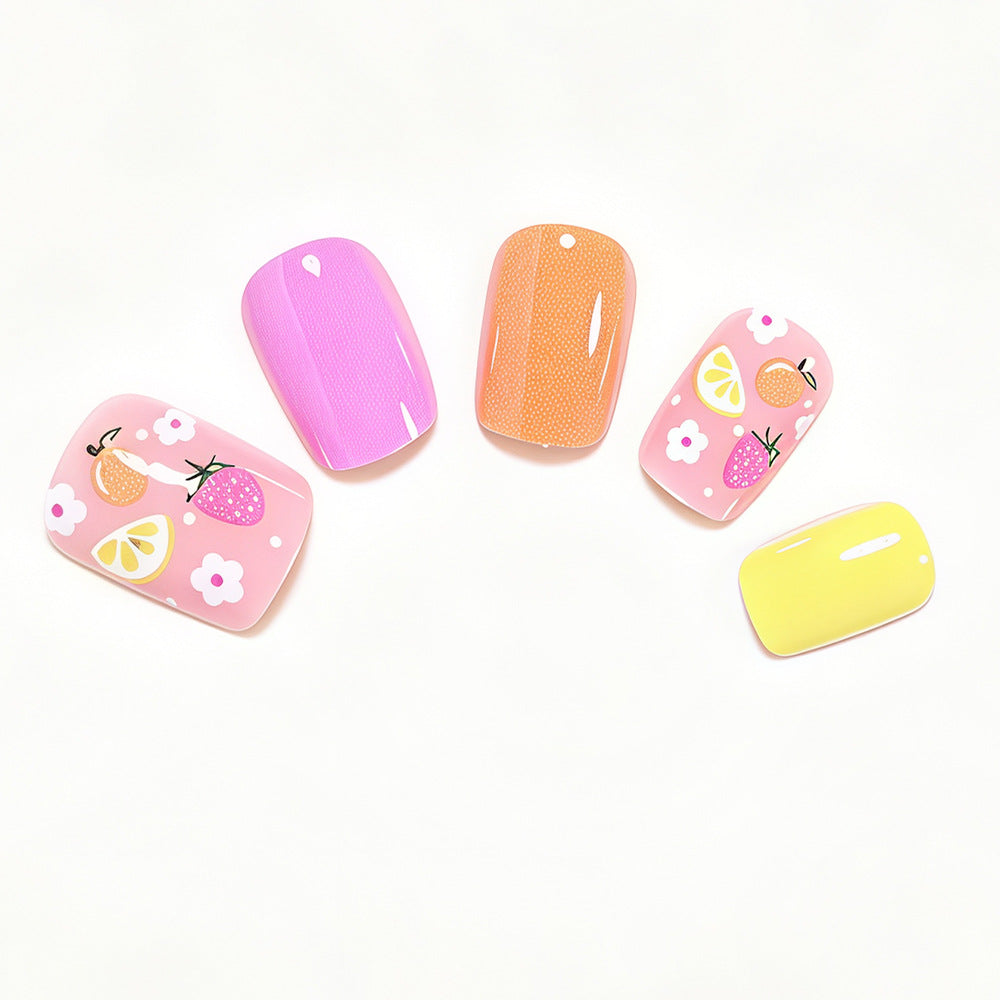 Frucht-inspiriertes Press-On Nail Art Set Brehn
