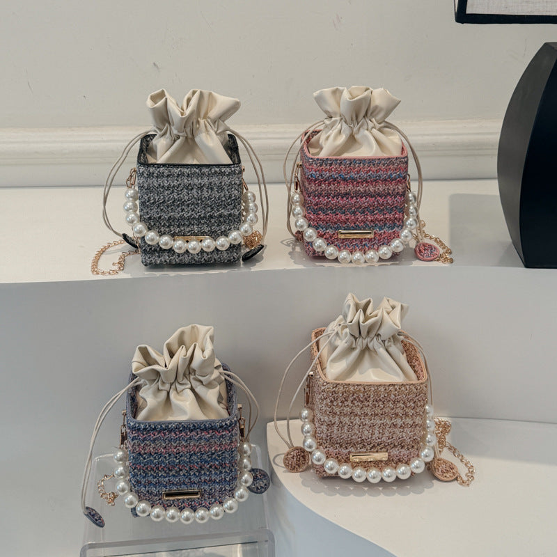 WoStylish Texturiert Mini Handtasche Brehn