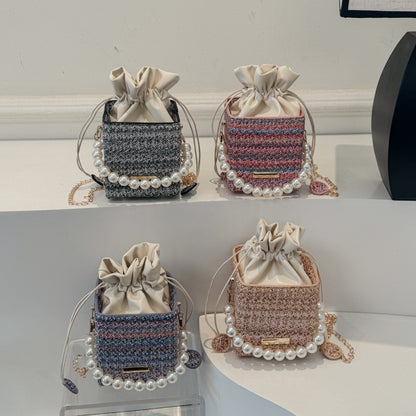 WoStylish Texturiert Mini Handtasche Brehn