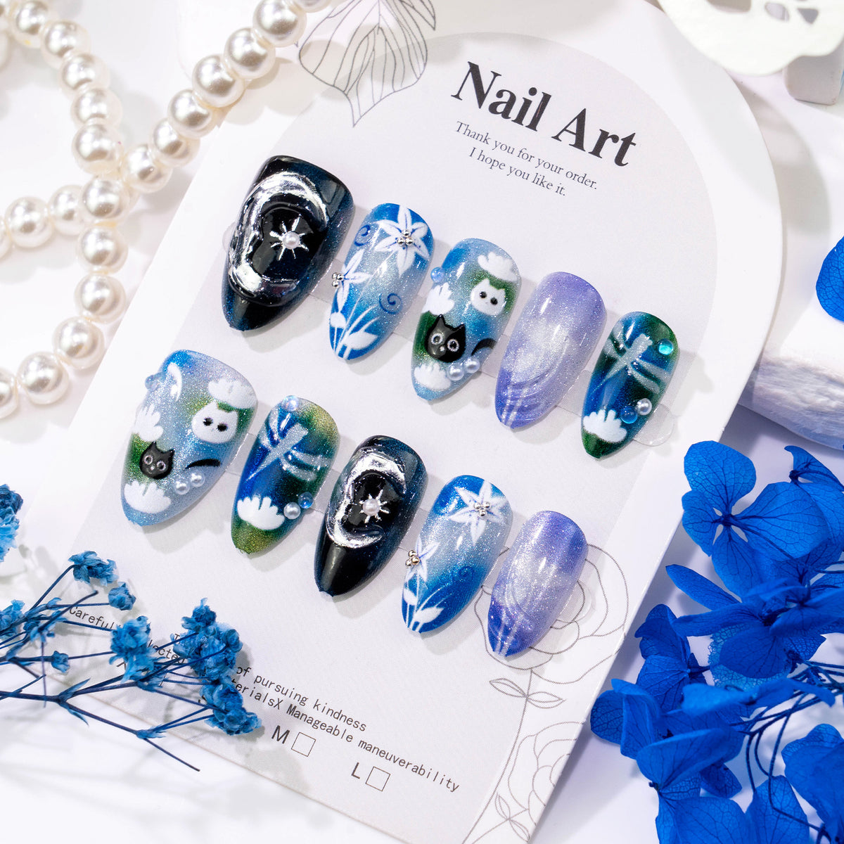 Künstlerische Press-On Nagelkollektion 1790738646