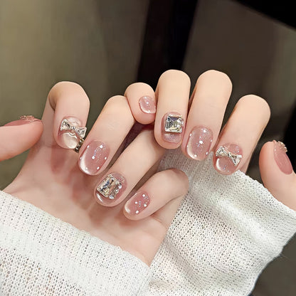 Luxuriöse mit Strass verzierten Press-On Nägel Brehn