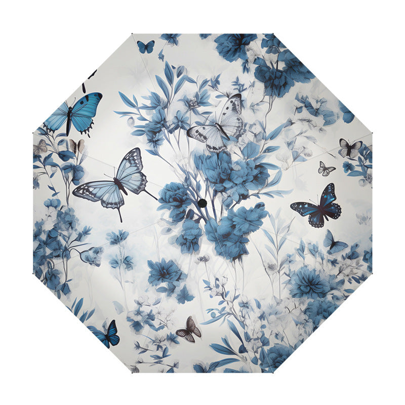Damen eleganter Regenschirm mit floralen Design Brehn