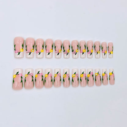 Blumen Design Acryl Nagelkunst Set