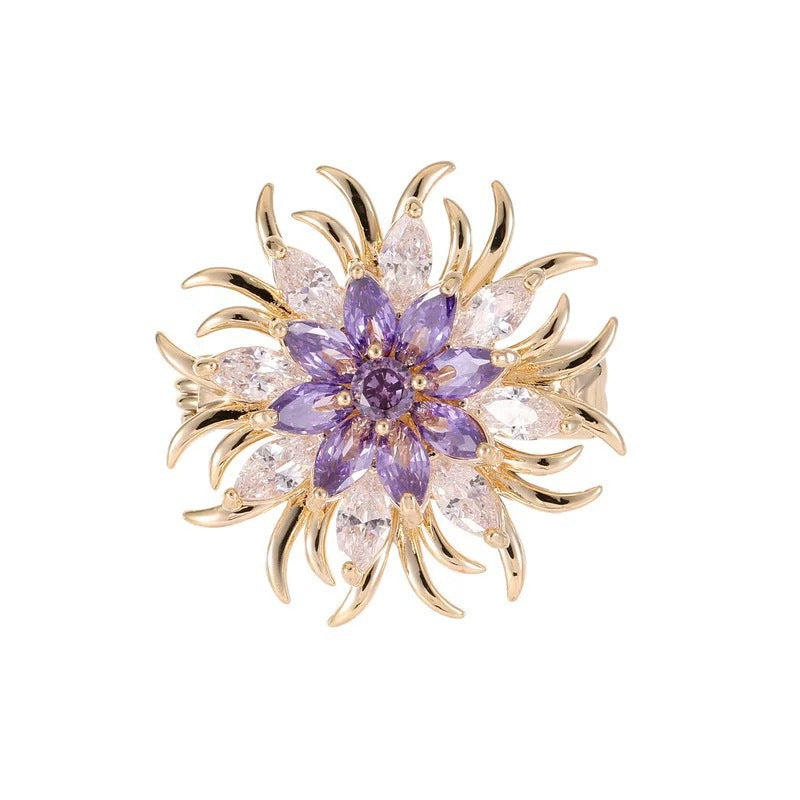 Elegante Brosche mit Funkelnden Kristallen Brehn