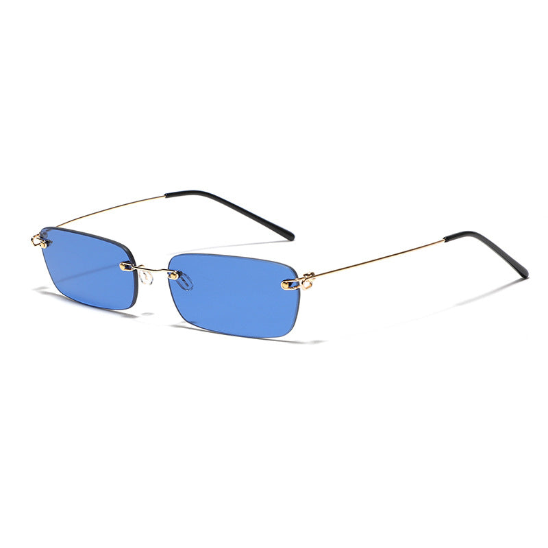 Damen stilvolle Rechteck-Sonnenbrille mit hochwertigem Metallrahmen Brehn