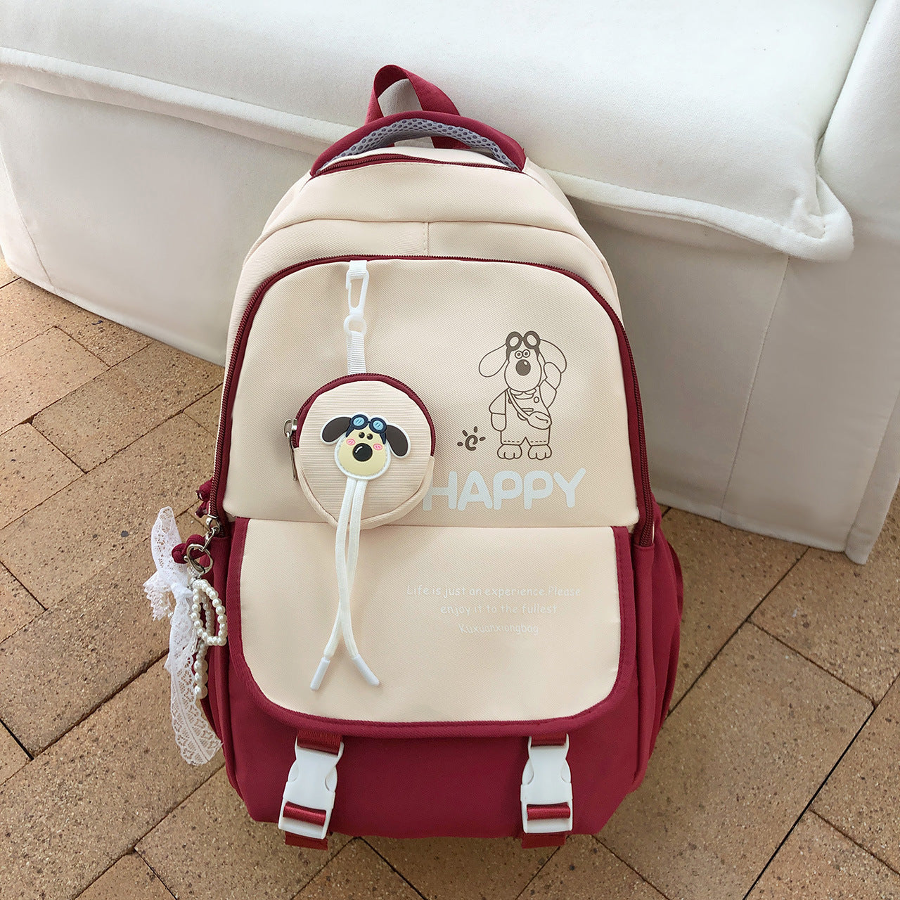 Niedlicher hundethemen Casual Schulrucksack