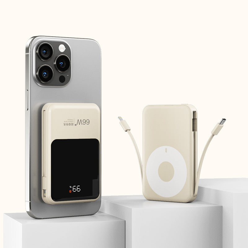 Magnetische Powerbank mit Integriertem Qi-Ladegerät Brehn