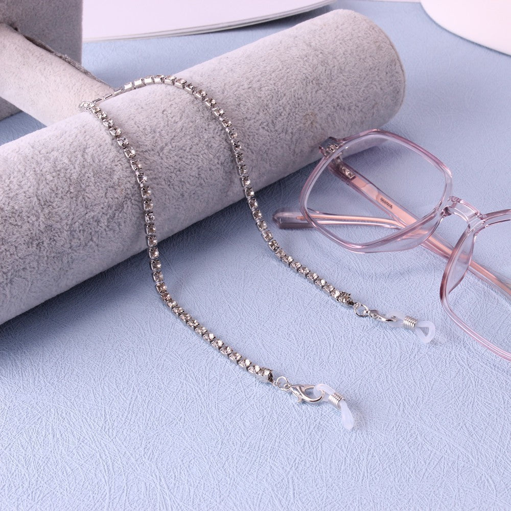 Glitzernde Strass Brillen Kette Brehn
