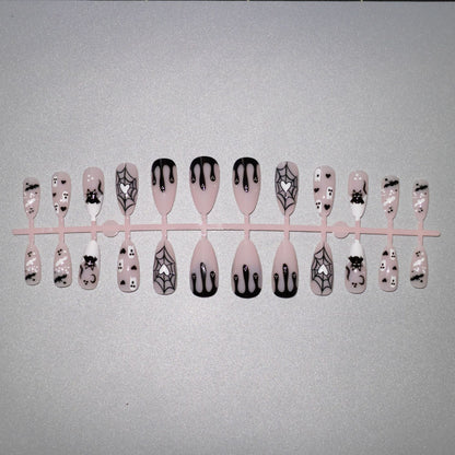 Halloween-Themen-Spinnen- und Gespenster-Nagelkunst-Set