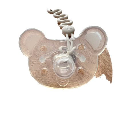 Kieferorthopädischer transparenter Silikon-Bär-förmiger Baby-Schnuller